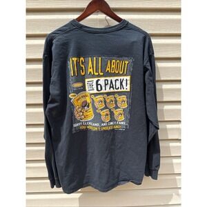 Y2K Dynasty Three Rivers Beer 6 Pack Pittsburg‎ Steelers Smack Talk Tshirt Sz XL